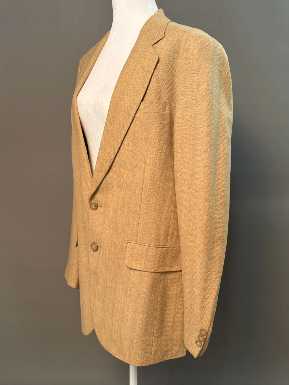 Calvin Klein vintage Men's Camel Tan Two-Button Sport Coat